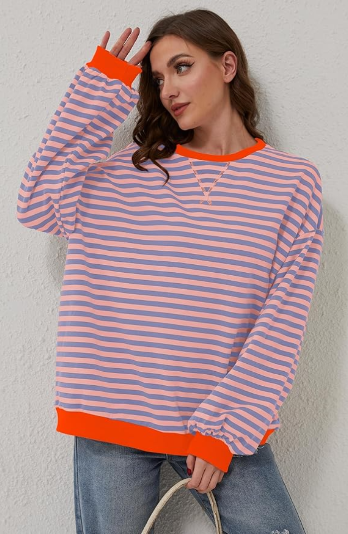 Olivia™ | Striped oversized sweater