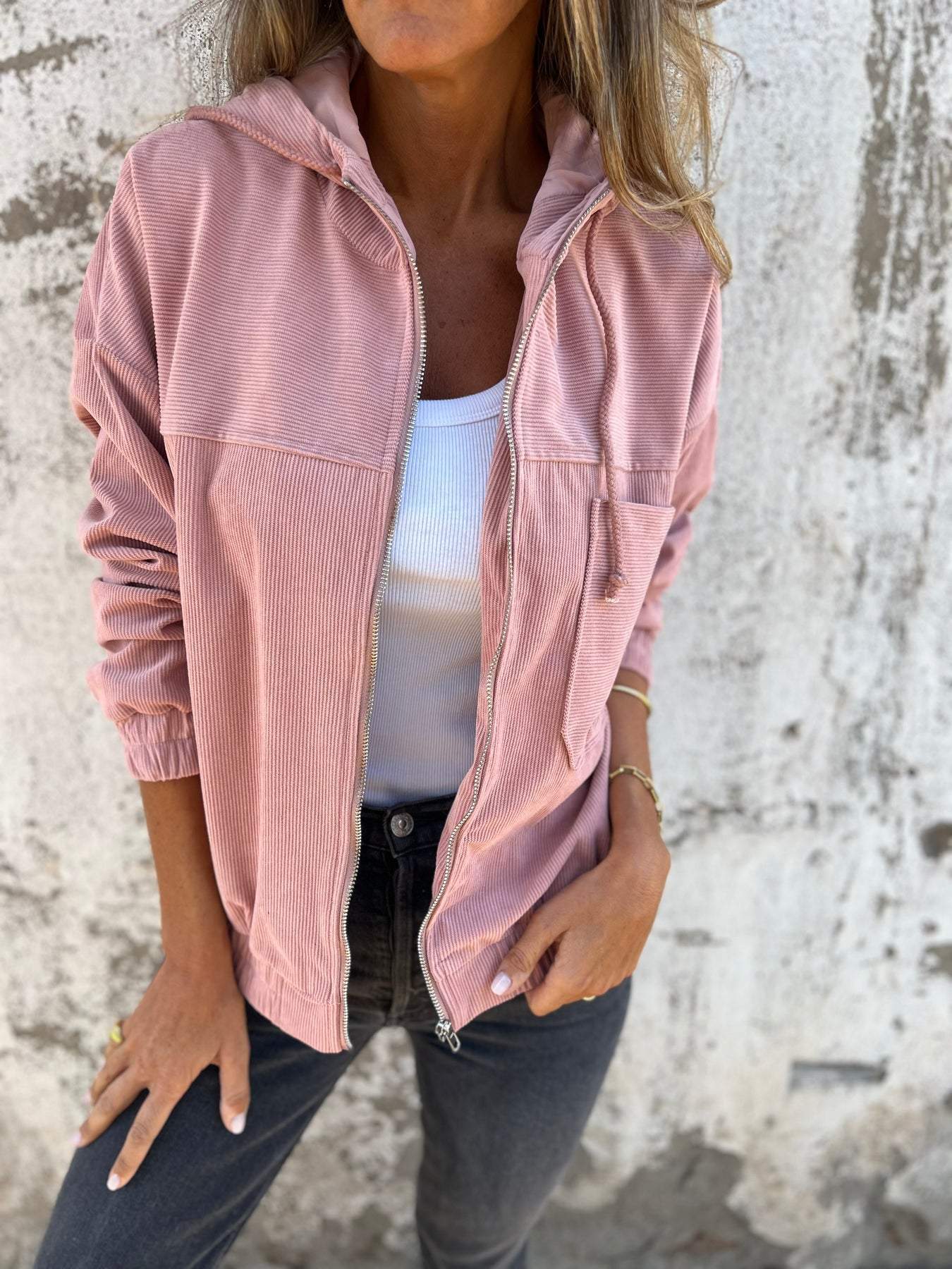 Sophia | Casual Jacket with Hood and Zipper