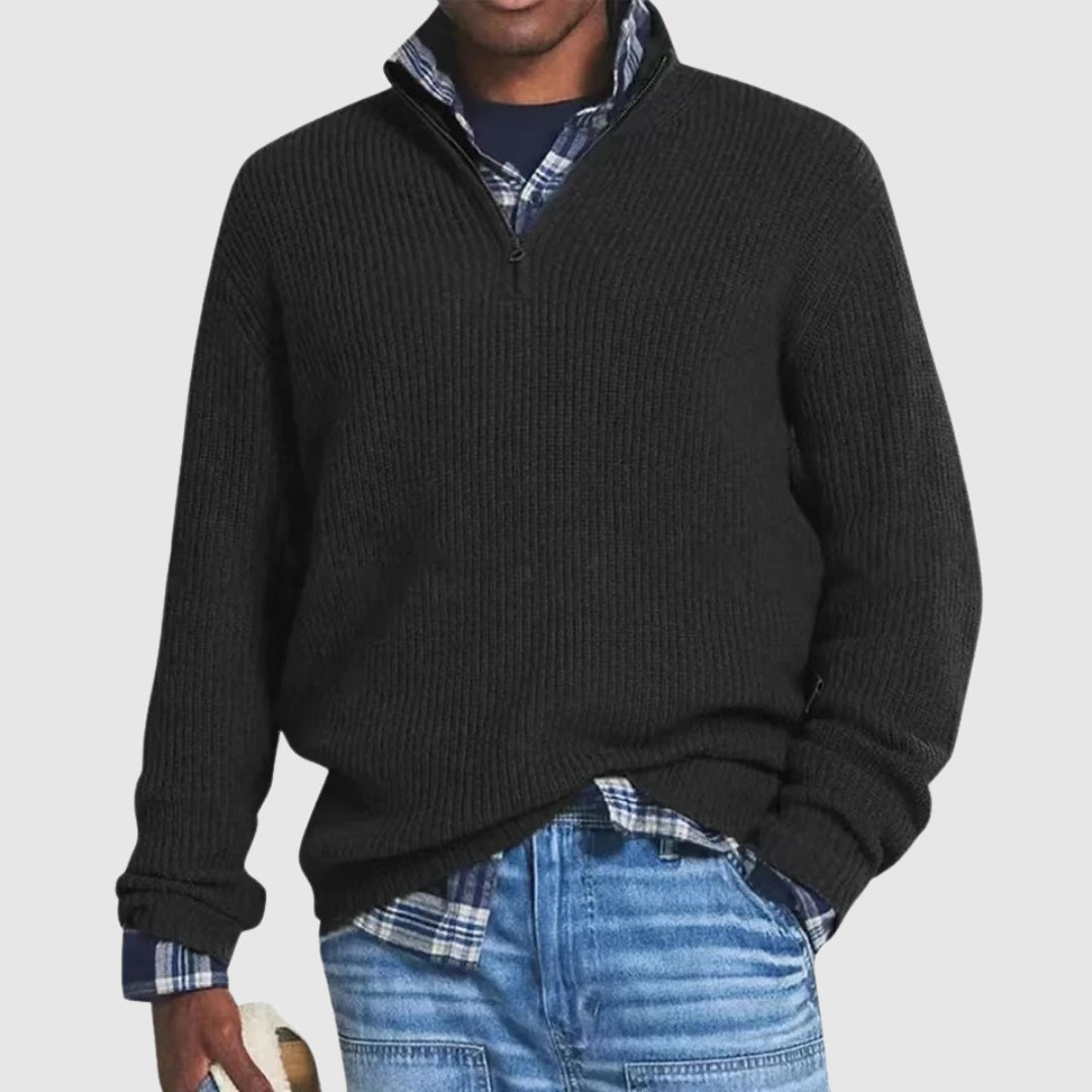 Jacob™ | Men's Refined Sweater with Half Zip