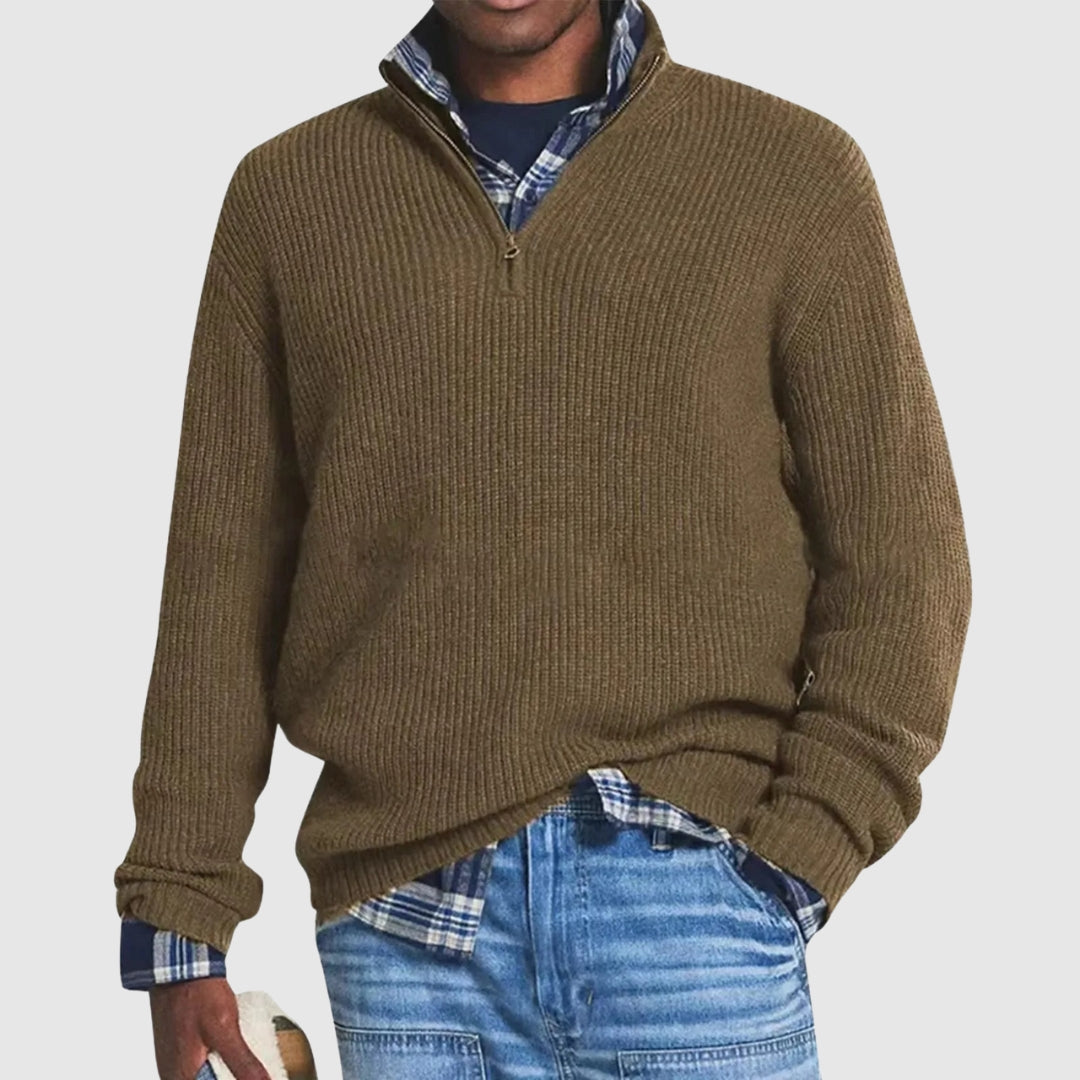 Jacob™ | Men's Refined Sweater with Half Zip