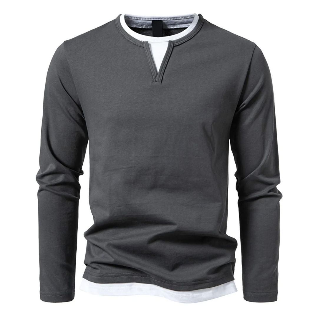 Eamon® | Cotton Long Sleeved T-shirt