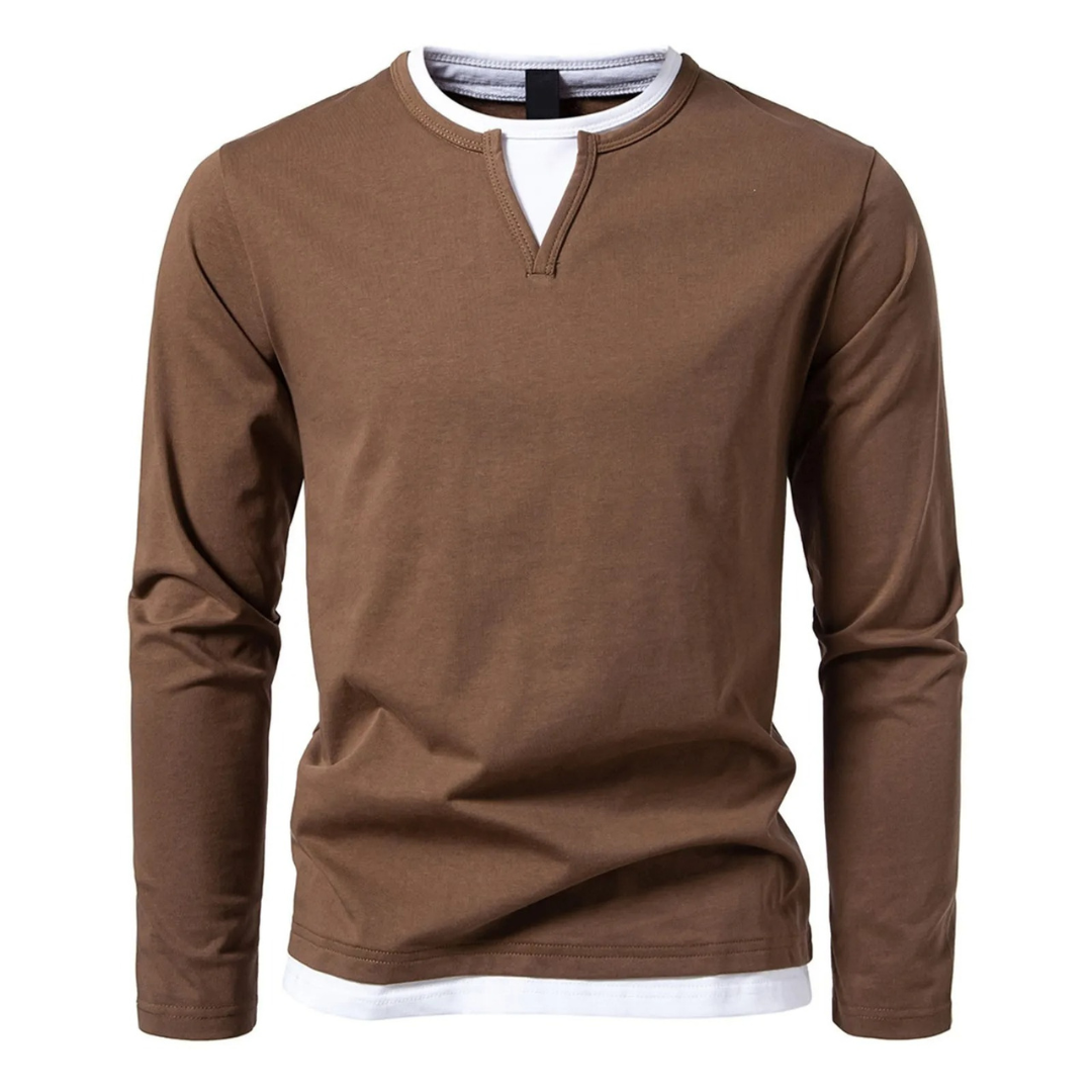 Eamon® | Cotton Long Sleeved T-shirt