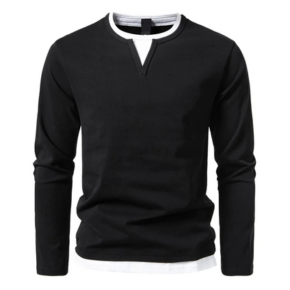 Eamon® | Cotton Long Sleeved T-shirt