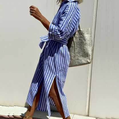 Emma Striped Shirt Dress