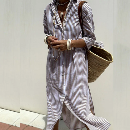 Emma Striped Shirt Dress