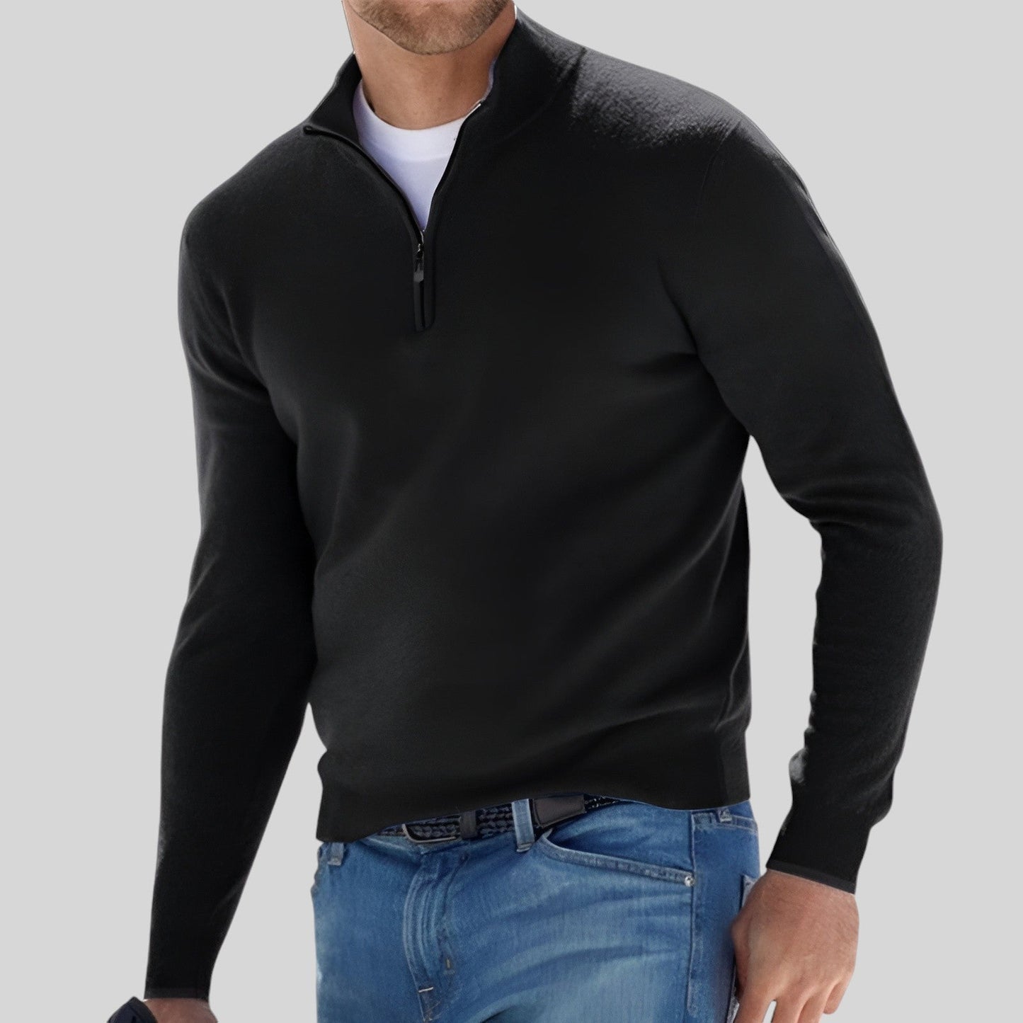 David | Warm Sweater With Zipper