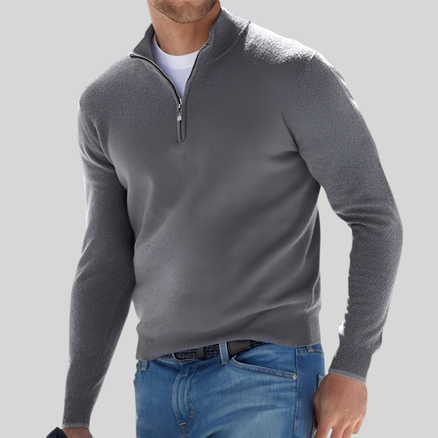 David | Warm Sweater With Zipper